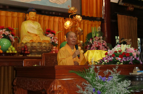 雁荡山能仁寺举行观音七法会了法大和尚开讲《般若心经》(图1)