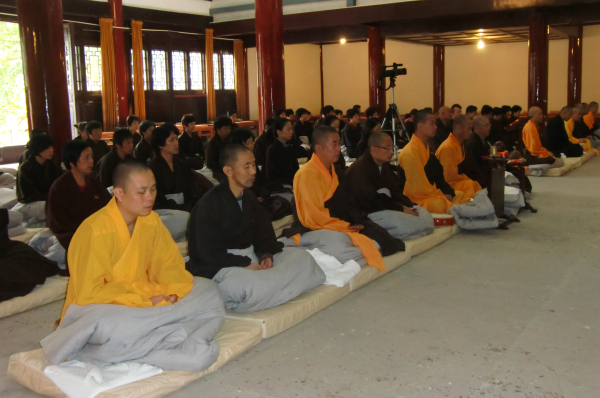 雁荡山能仁寺举行观音七法会了法大和尚开讲《般若心经》(图4)