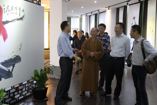 佛教题材书画展在乐清三禾文化展示中心举行禅茶笔会(图2)