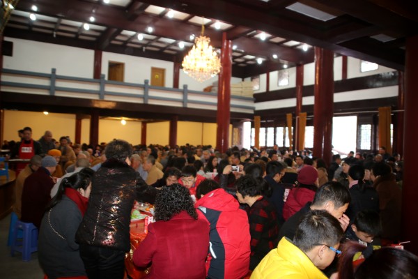 雁荡山能仁寺2015年新年团圆饭如期举行(图3)