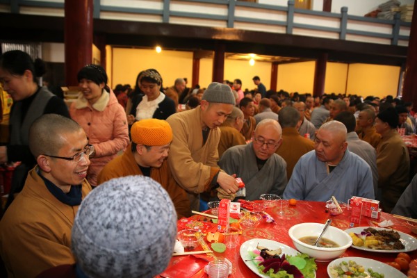 雁荡山能仁寺2015年新年团圆饭如期举行(图8)