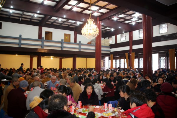 雁荡山能仁寺2015年新年团圆饭如期举行(图9)