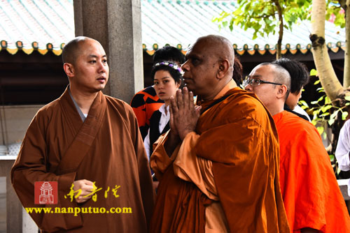 斯里兰卡佛教学与巴利语大学校长一行,到南普陀寺.闽南佛学院参观座谈(图4)
