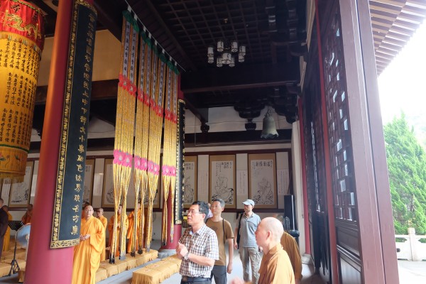 中央电视台大型人文电视片《怀素与雁荡山》总撰稿辛国强一行到能仁寺参访(图9)