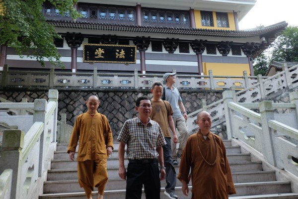 中央电视台大型人文电视片《怀素与雁荡山》总撰稿辛国强一行到能仁寺参访(图10)