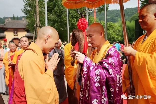 温州市护国寺隆重举行罗汉堂、伽蓝殿、祖师殿圣像开光,暨了证法师荣膺方丈升座庆典(图6)