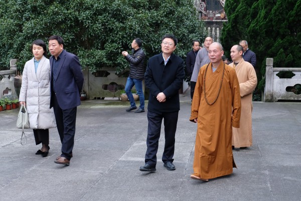 江苏省民宗委考察团来温州雁荡山能仁寺考察(图7)