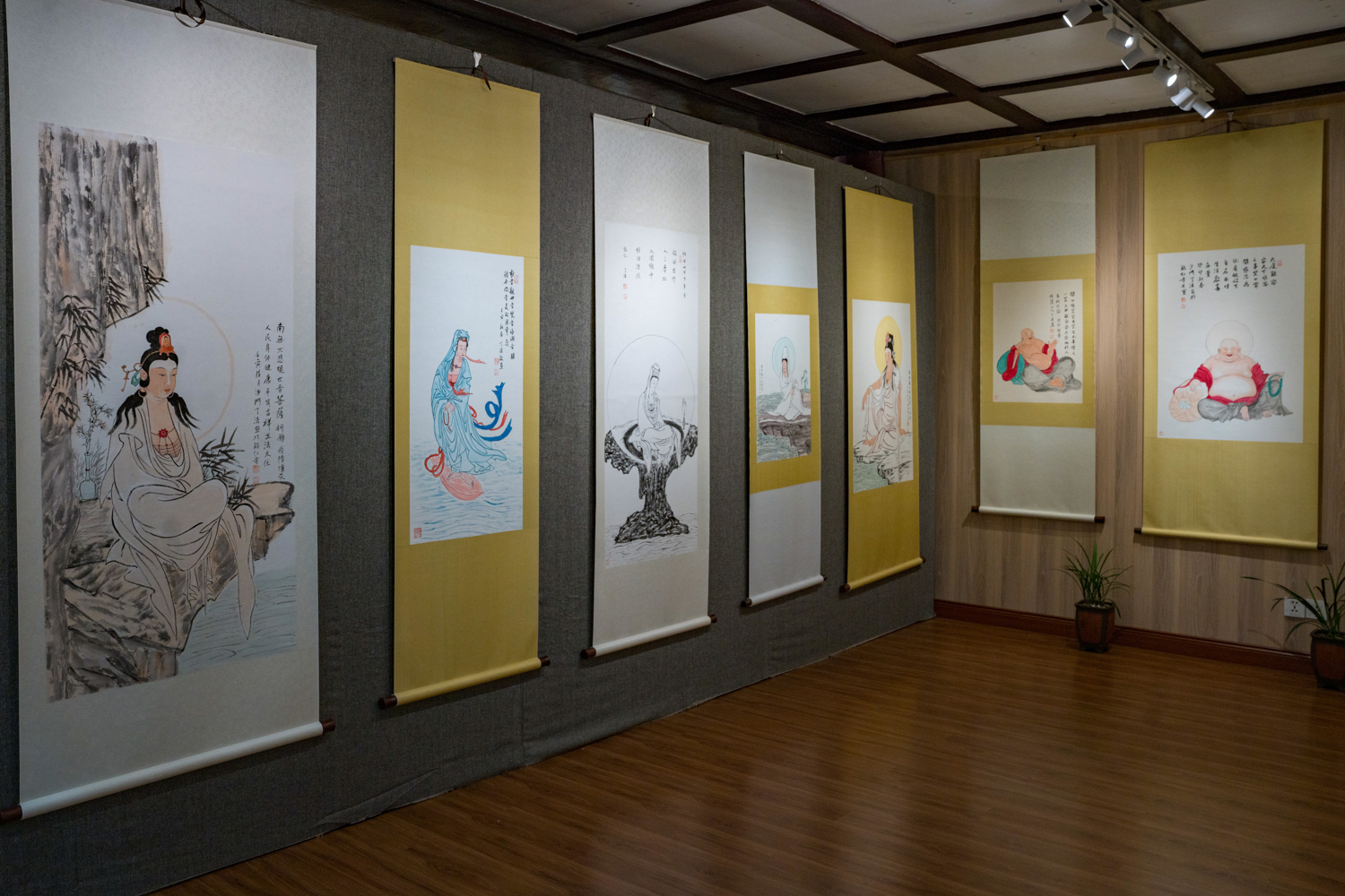 迎亚运 庆国庆：温州能仁寺雁荡山举行办“千佛岩下——了法法师书画展”(图25)
