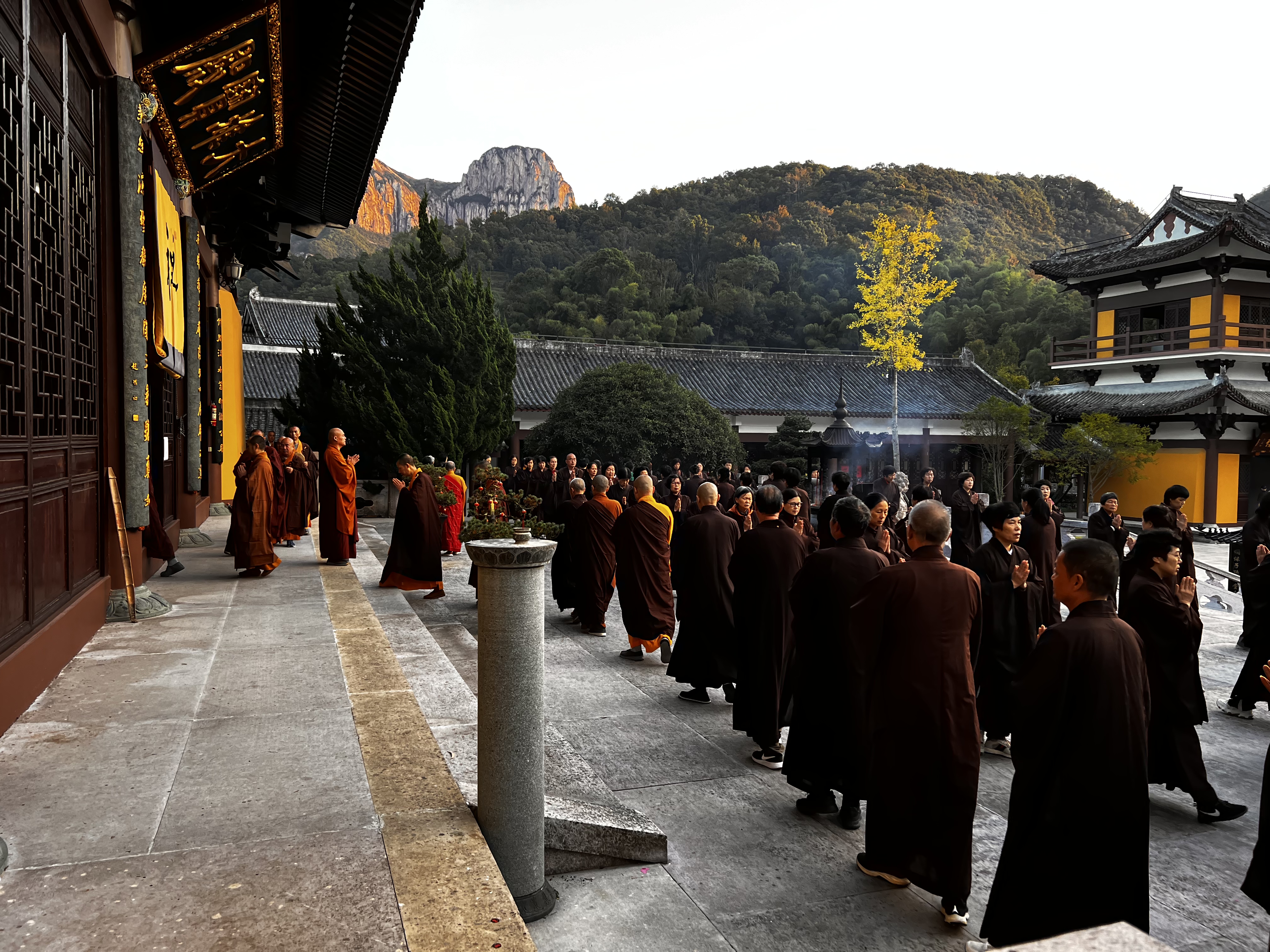  温州雁荡山能仁寺2023年冬季《法华七》法会念诵功德圆满结束(图8)