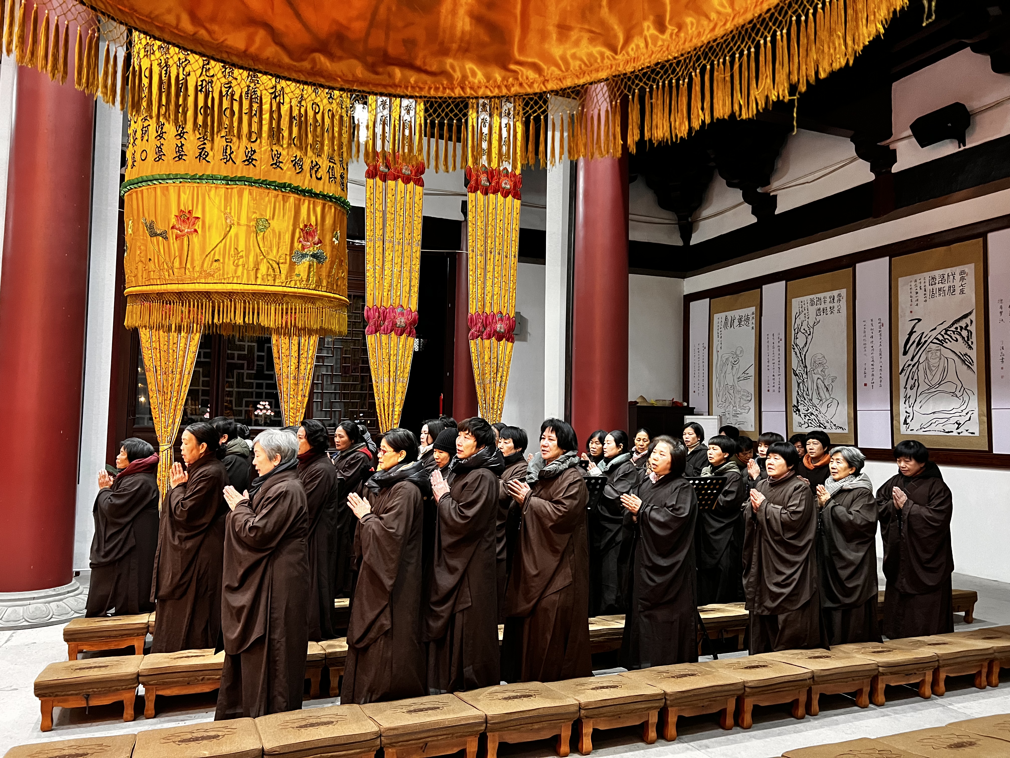  温州雁荡山能仁寺2023年冬季《法华七》法会念诵功德圆满结束(图6)