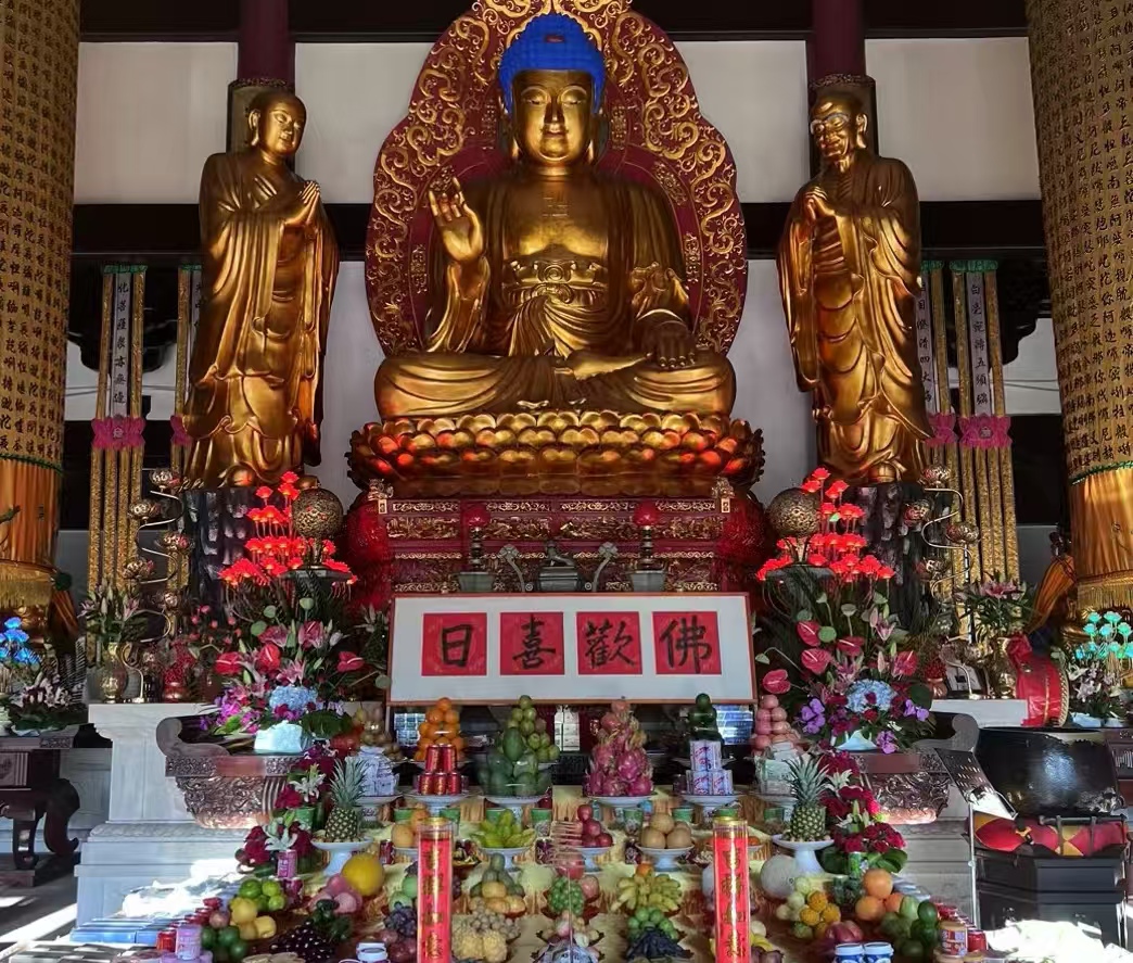 雁荡山能仁寺举行盂兰盆法会暨僧众解夏自恣(图1)